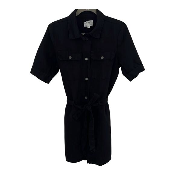 $499 Frame Women's Black Patch Pocket Short Sleeve Romper Small - Picture 4 of 8